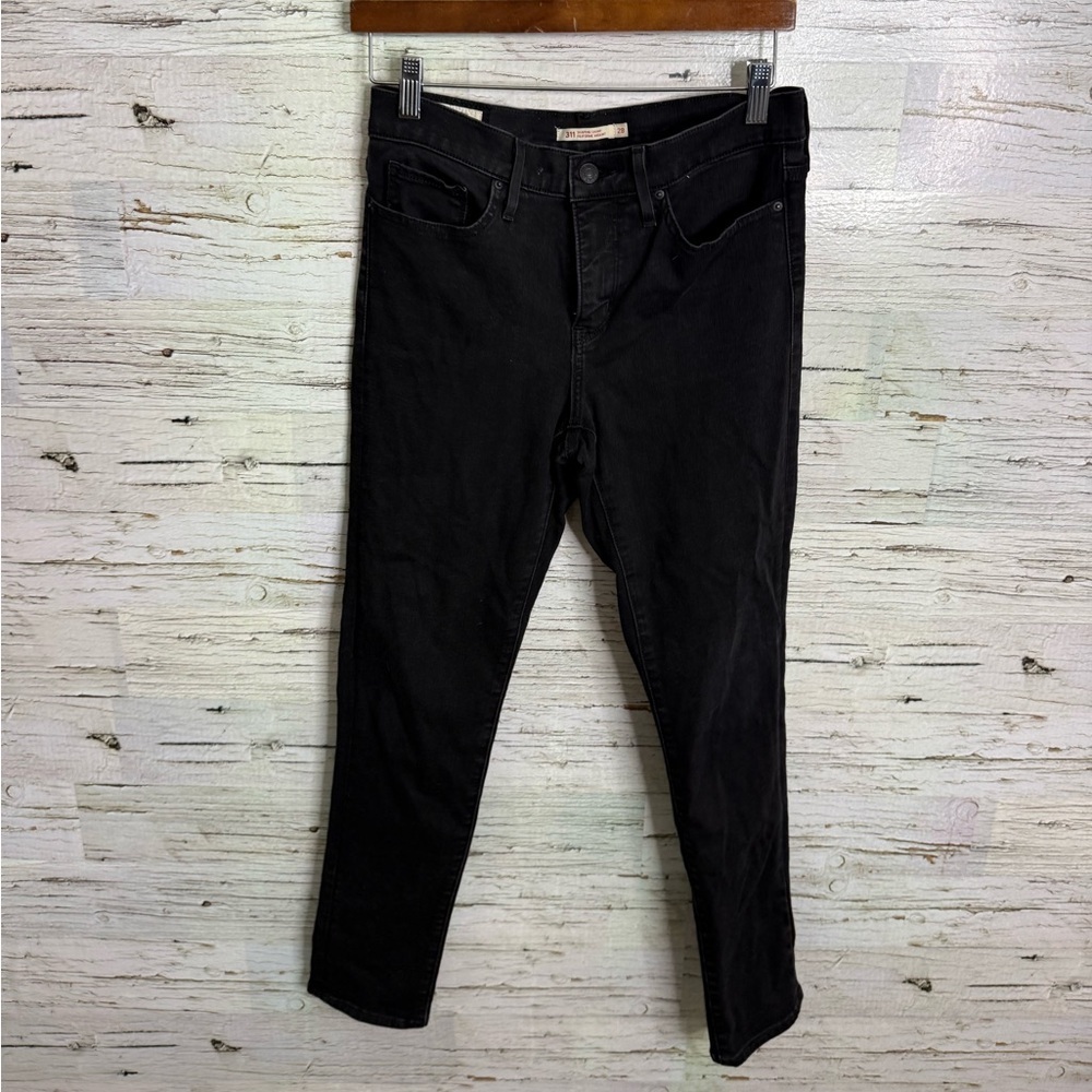LEVI'S 311 SHAPING SKINNY black jeans size 28